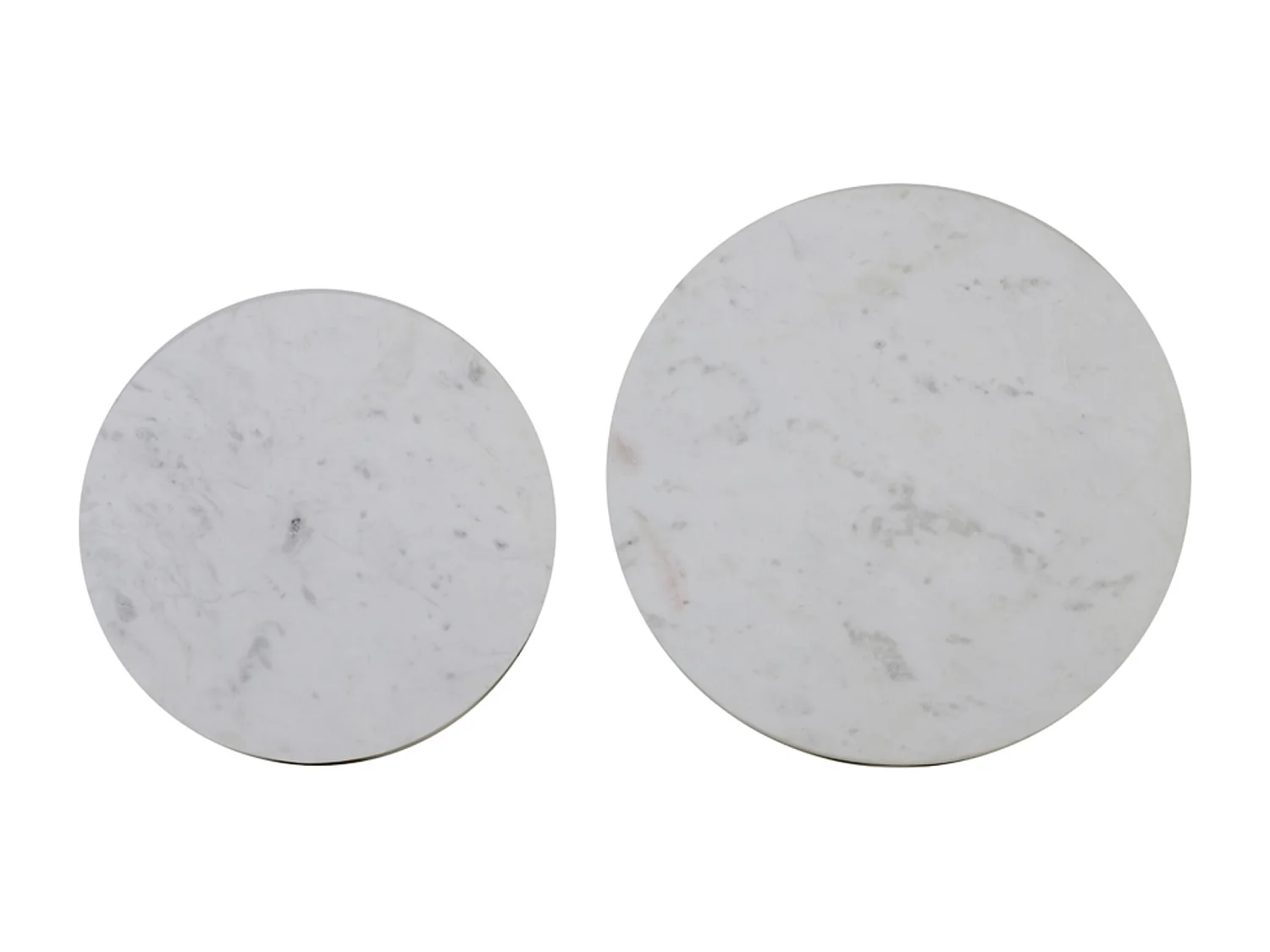 Table basse PERLATO - Ø75x47cm - Blanc - Lot de 2