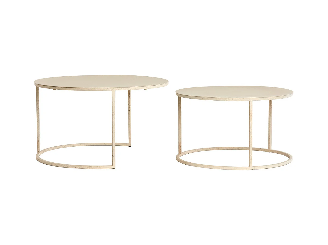 Table basse SADAR - Ø75x42cm - Marron - Lot de 2