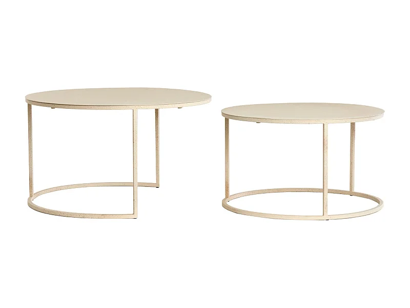 Salontafel SADAR - Ø75x42cm - Bruin - Set van 2