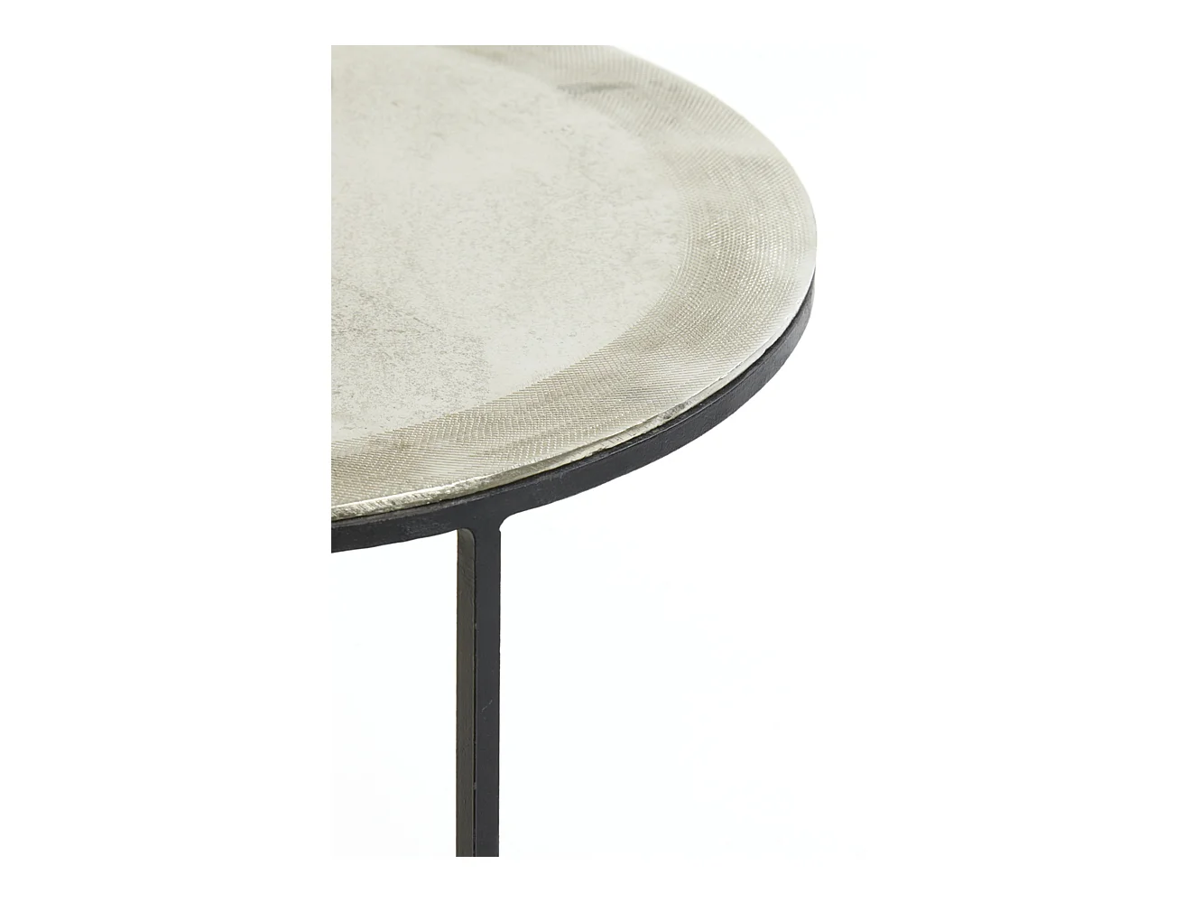 Table d'appoint TALCA - Ø49x52cm - Argent - Lot de 2