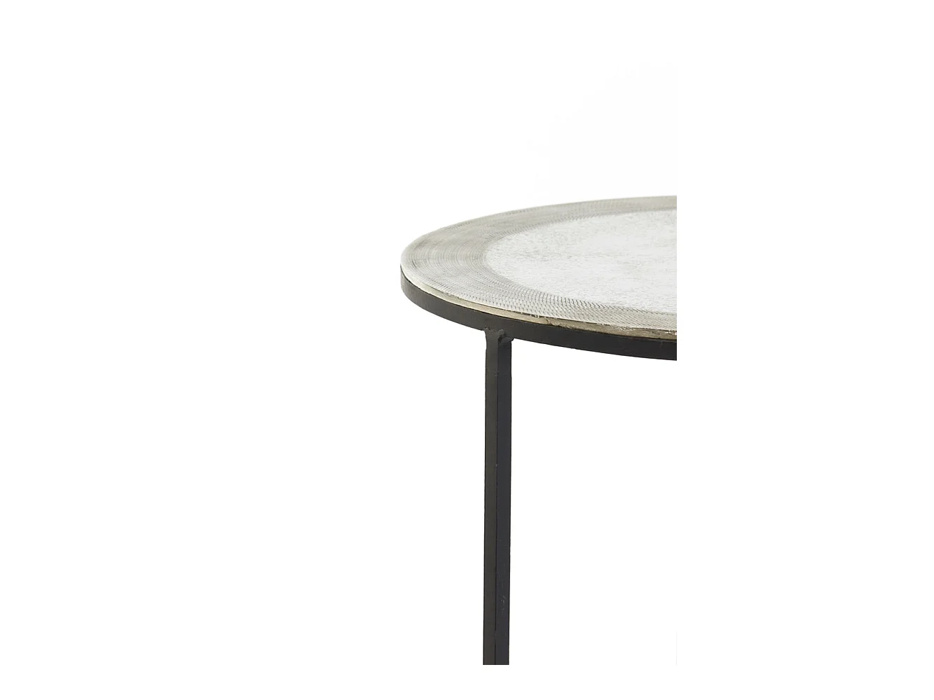 Table d'appoint TALCA - Ø49x52cm - Argent - Lot de 2