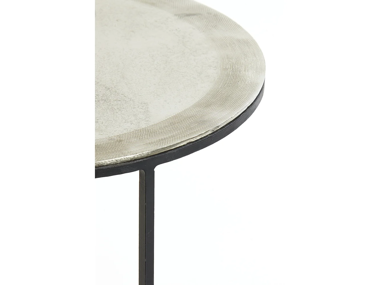 Table d'appoint TALCA - Ø49x52cm - Argent - Lot de 2