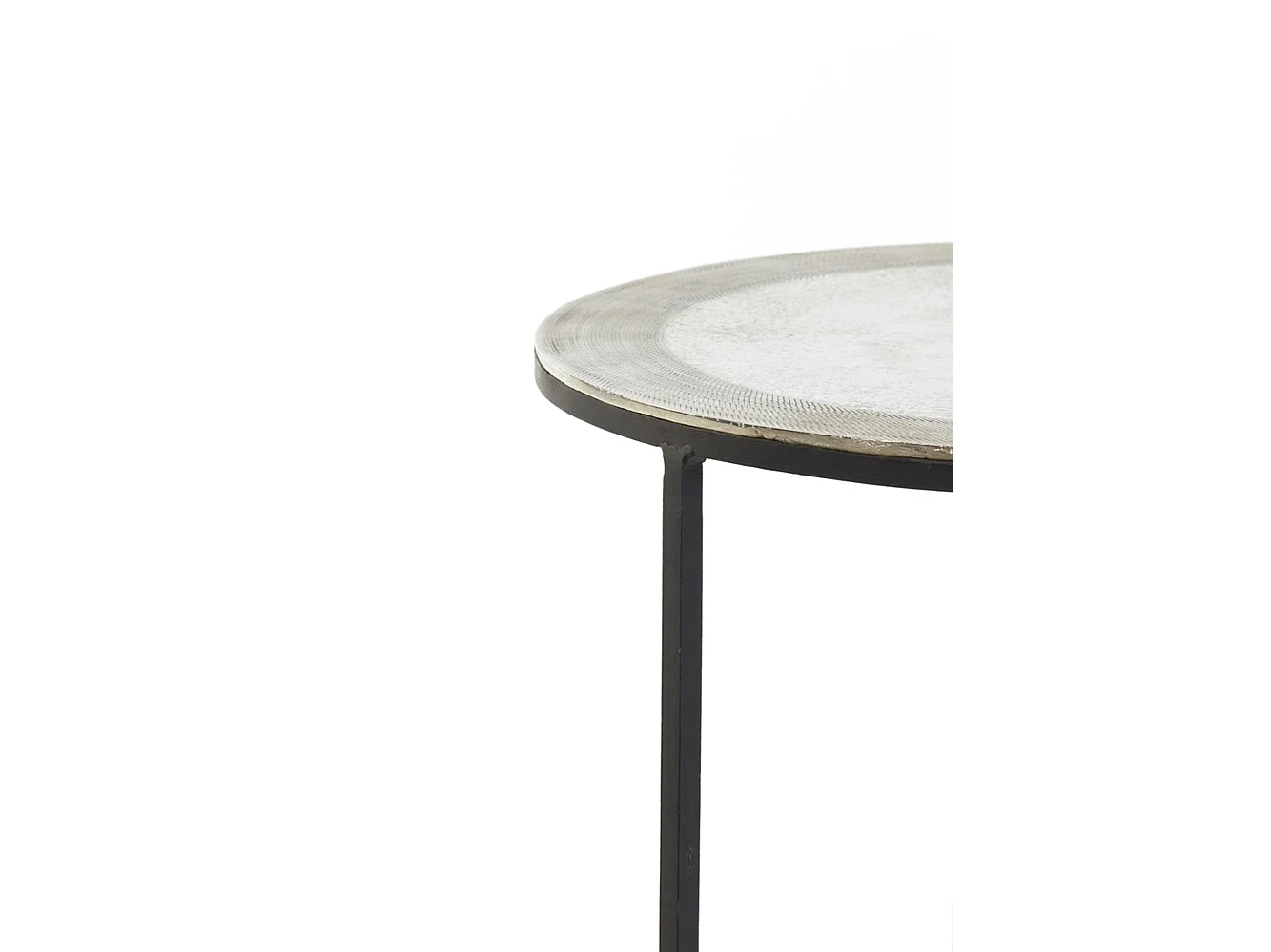 Table d'appoint TALCA - Ø49x52cm - Argent - Lot de 2