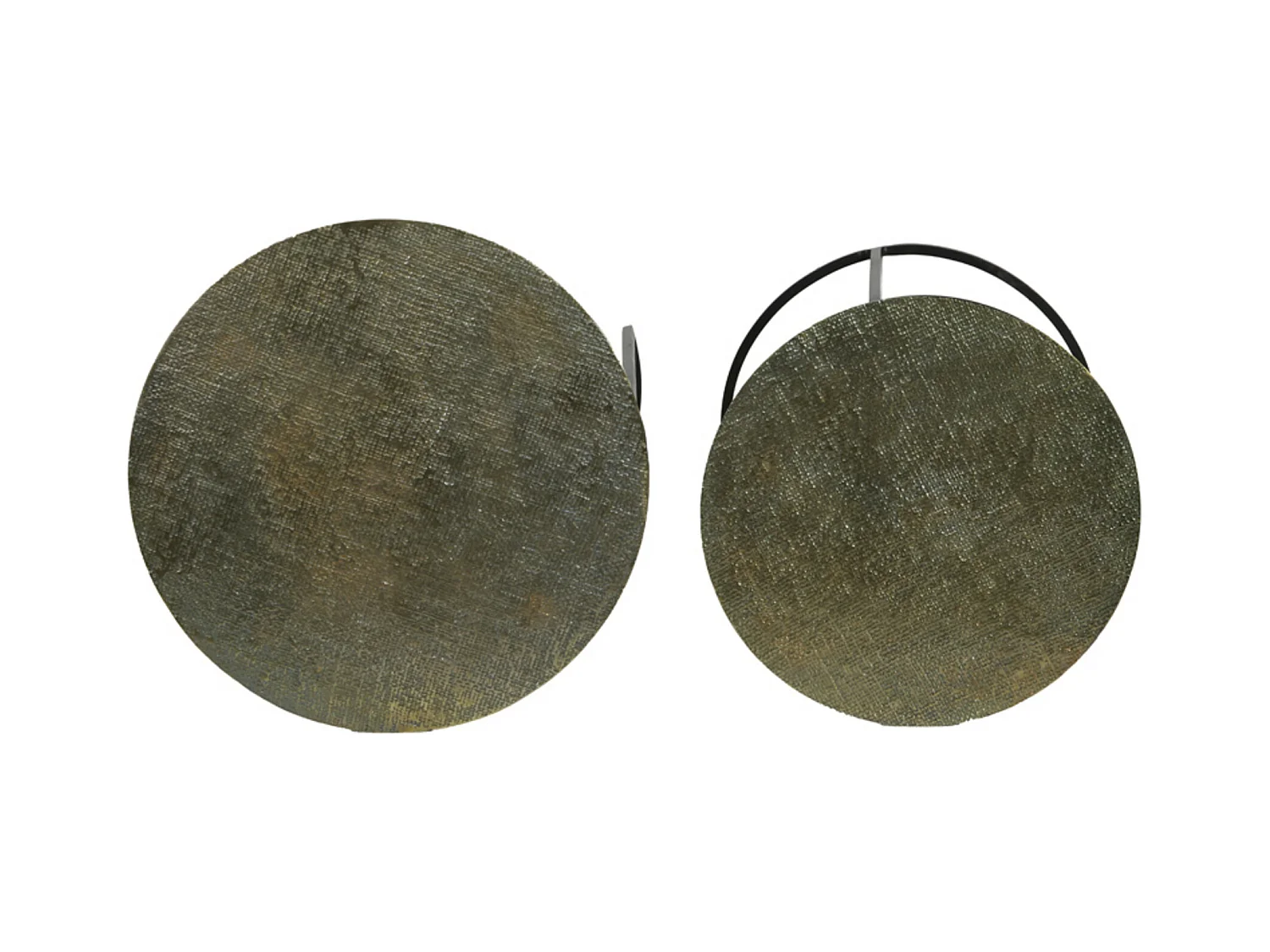 Table d'appoint RENGO - Ø49x52cm - Bronze - Lot de 2