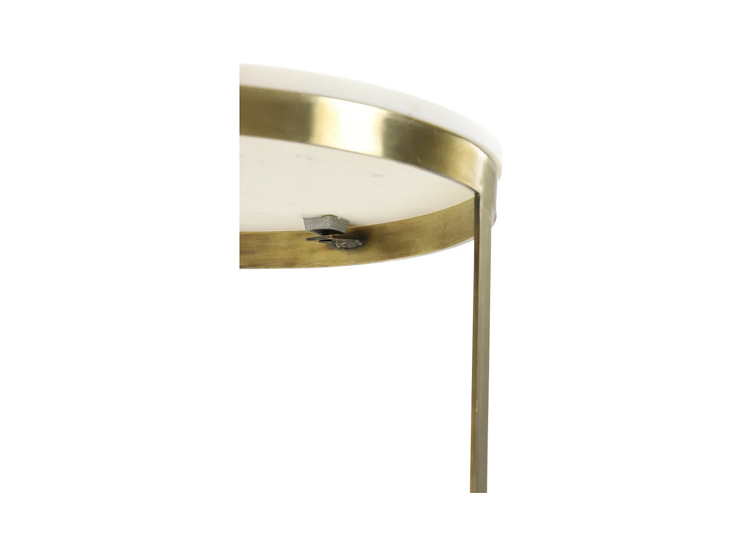 Table d'appoint PERLATO - Ø49x52cm - Blanc - Lot de 2