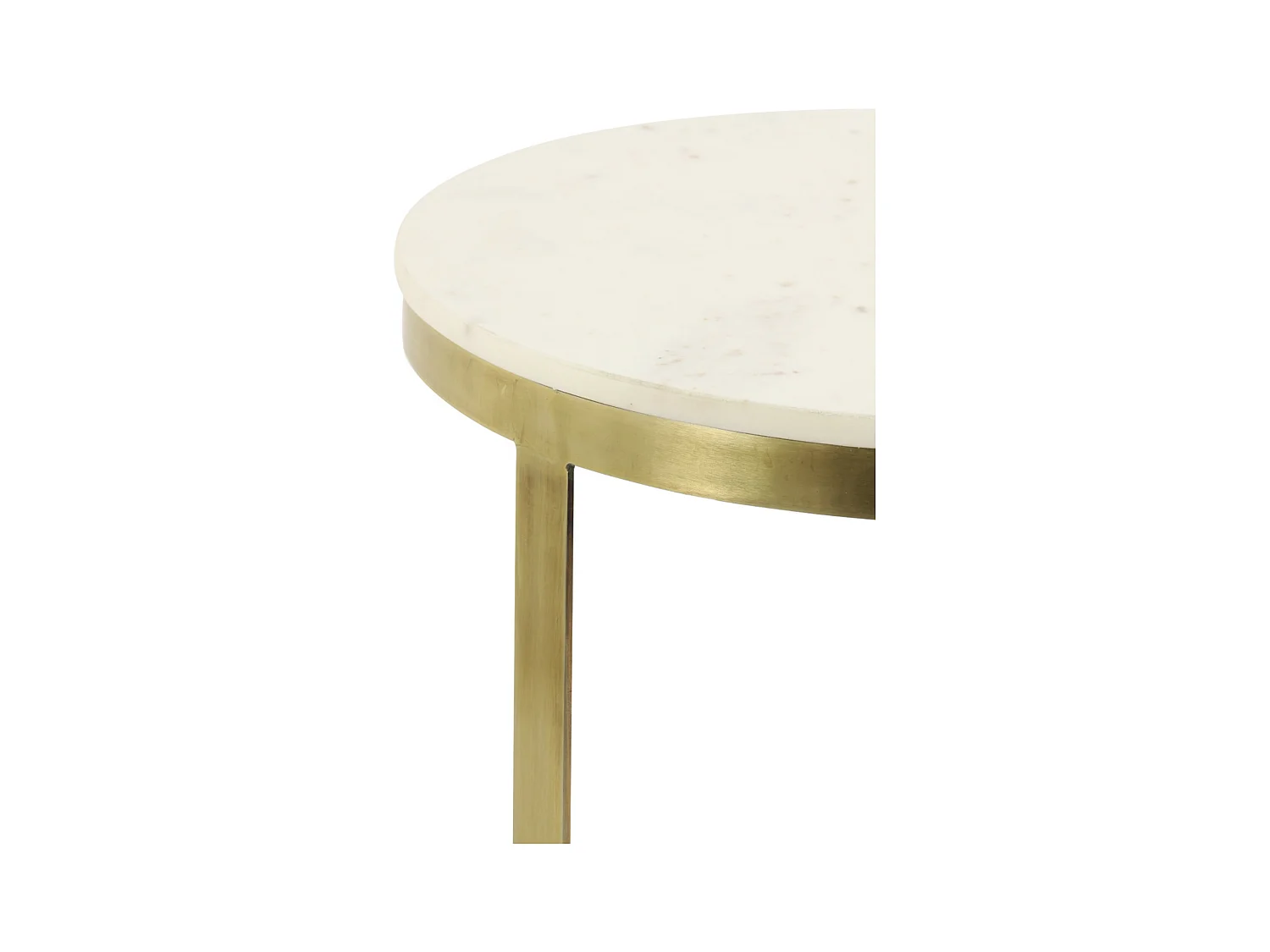 Table d'appoint PERLATO - Ø49x52cm - Blanc - Lot de 2
