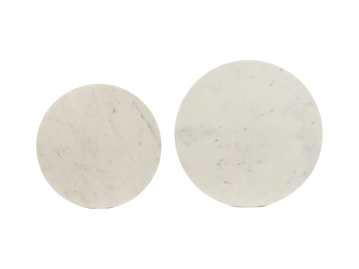 Table d'appoint PERLATO - Ø49x52cm - Blanc - Lot de 2