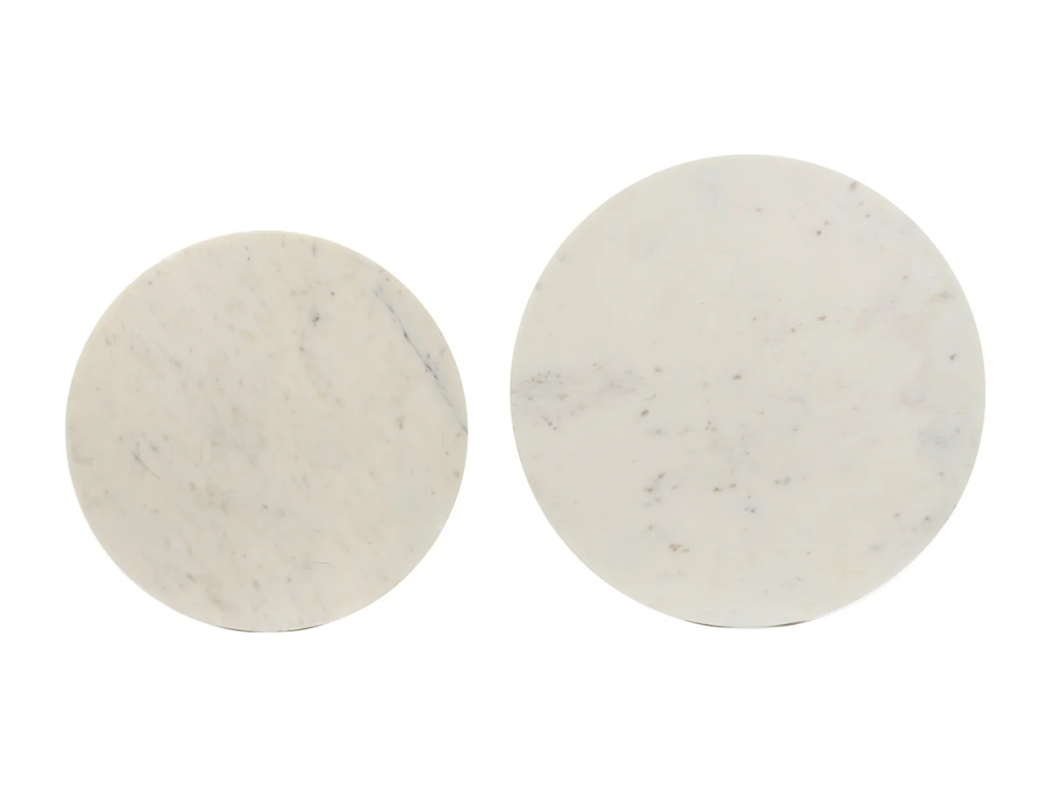 Table d'appoint PERLATO - Ø49x52cm - Blanc - Lot de 2