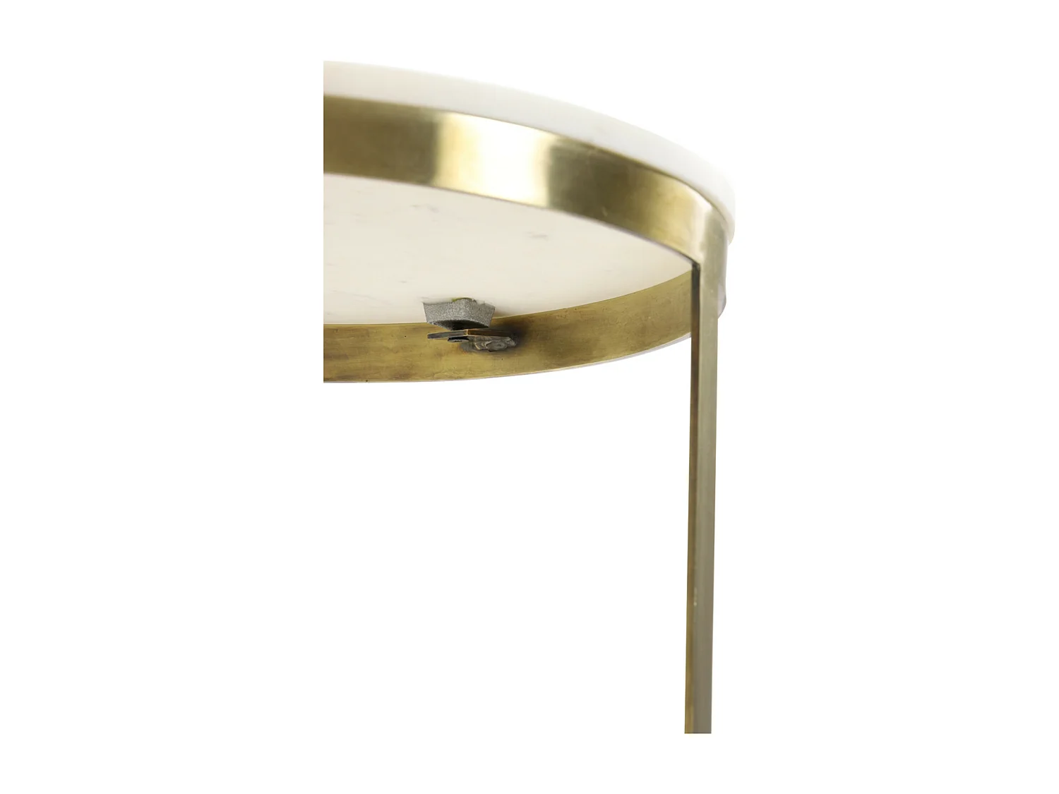 Table d'appoint PERLATO - Ø49x52cm - Blanc - Lot de 2