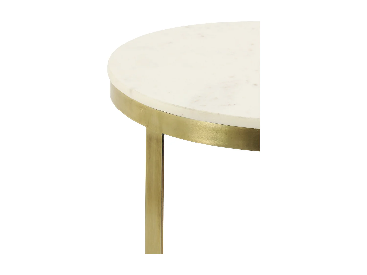 Table d'appoint PERLATO - Ø49x52cm - Blanc - Lot de 2