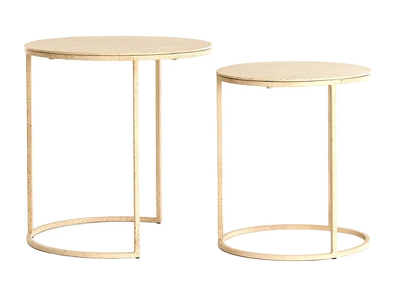 Beistelltisch SADAR - Ø52x46cm - Braun - 2er-Set