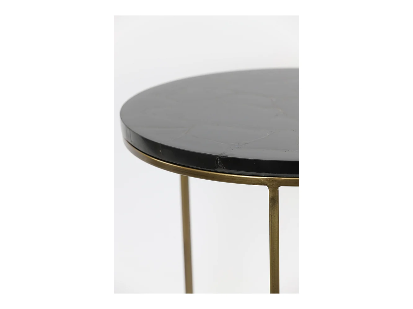 Table d'appoint SOBRINA - Ø50x52cm - Noir - Lot de 2