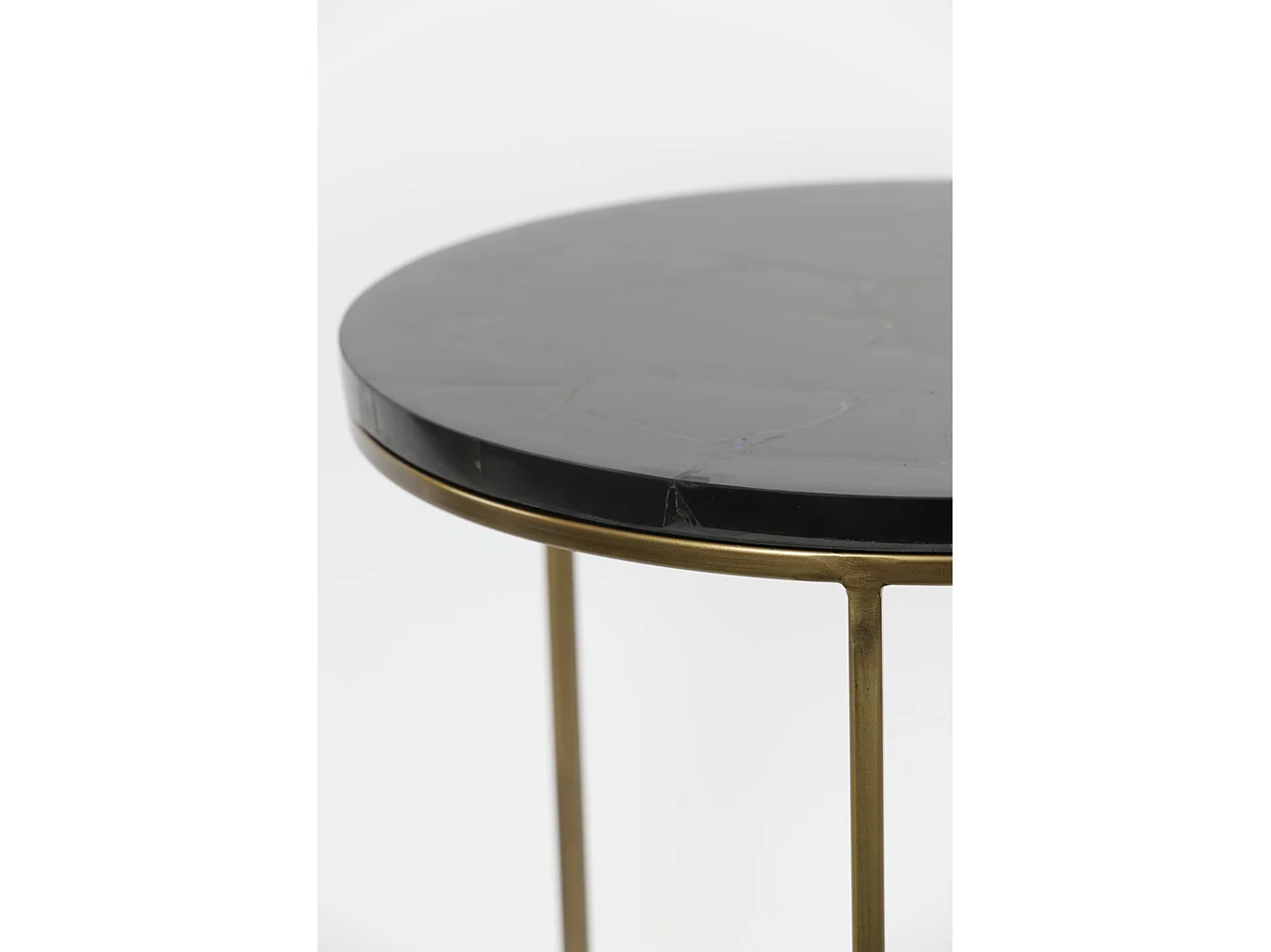 Table d'appoint SOBRINA - Ø50x52cm - Noir - Lot de 2