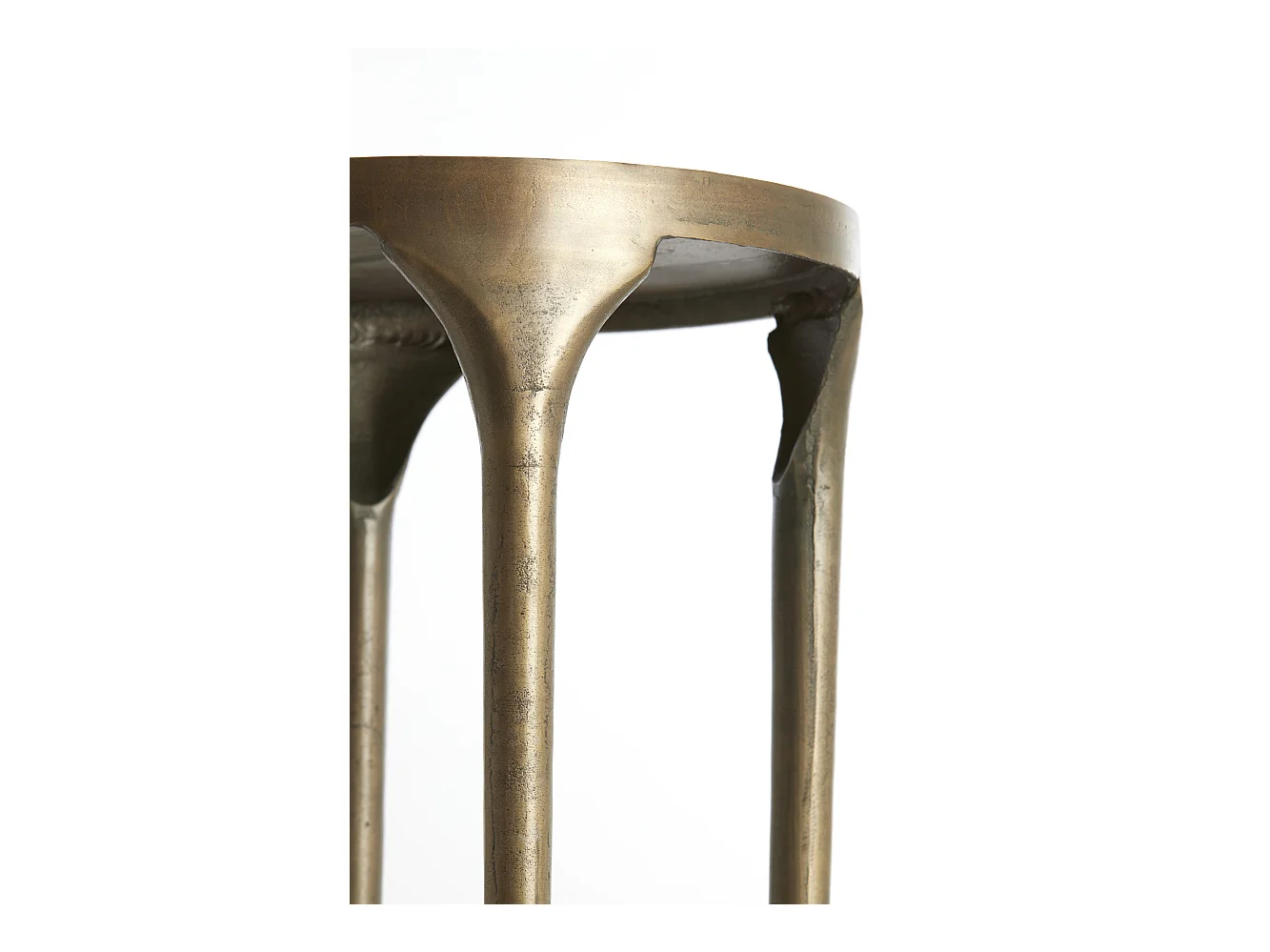Table d'appoint LAPAZ - Ø40x52cm - Bronze - Lot de 2