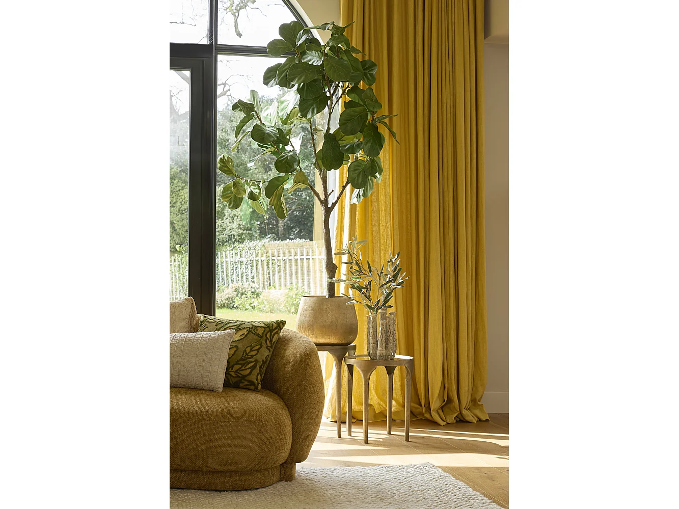 Table d'appoint LAPAZ - Ø40x52cm - Bronze - Lot de 2