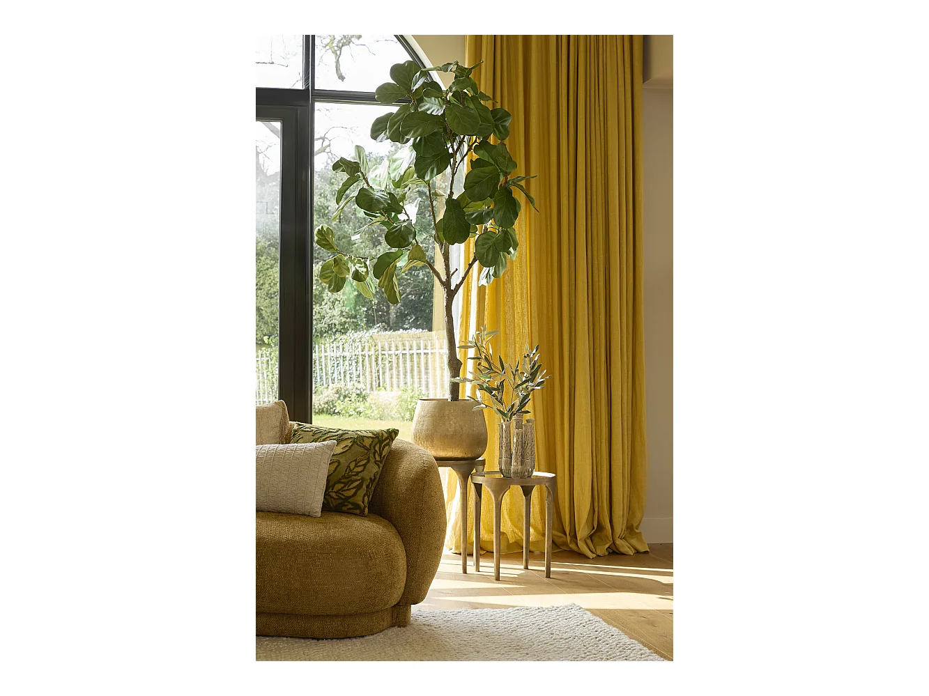 Table d'appoint LAPAZ - Ø40x52cm - Bronze - Lot de 2