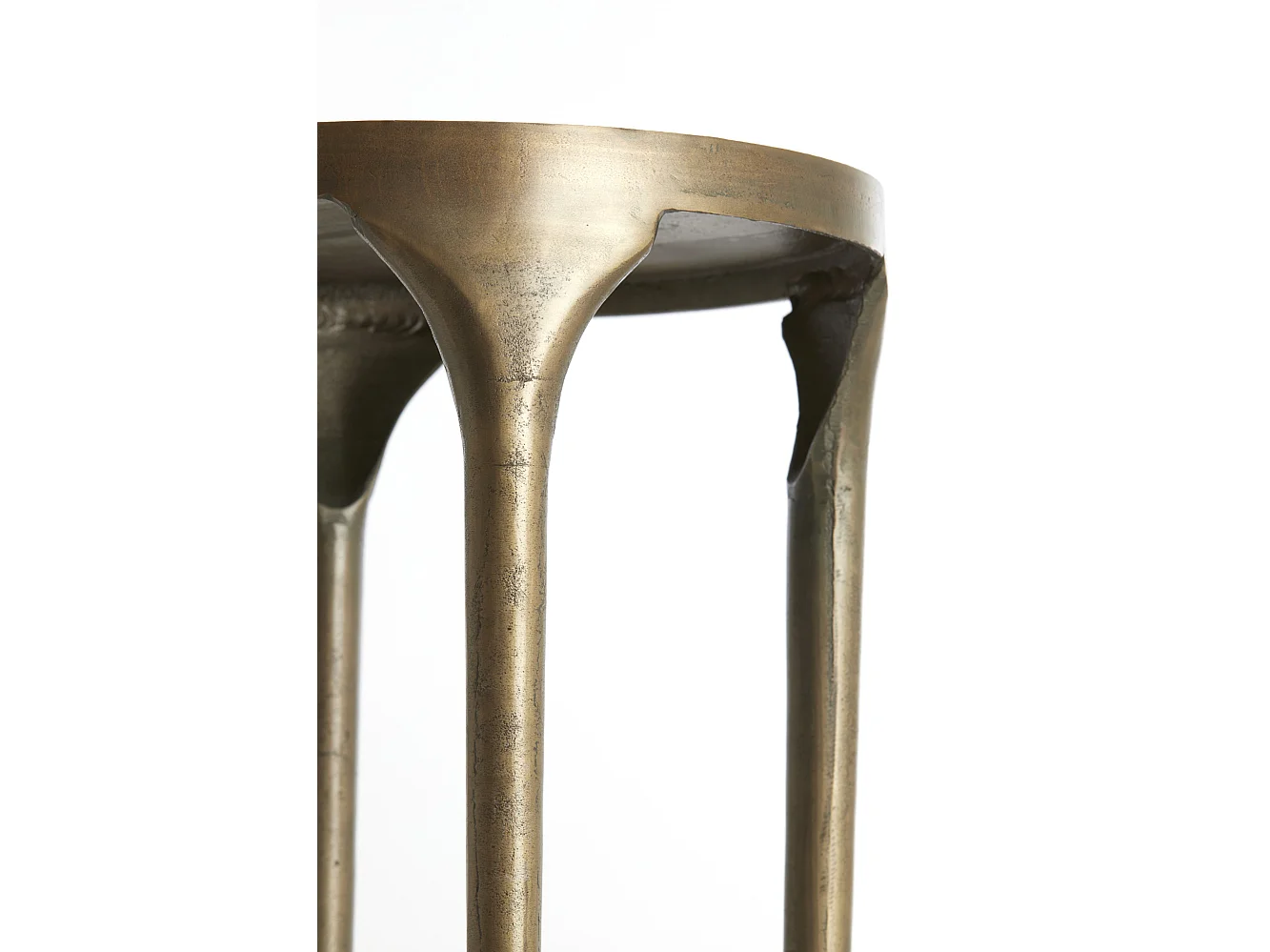 Table d'appoint LAPAZ - Ø40x52cm - Bronze - Lot de 2