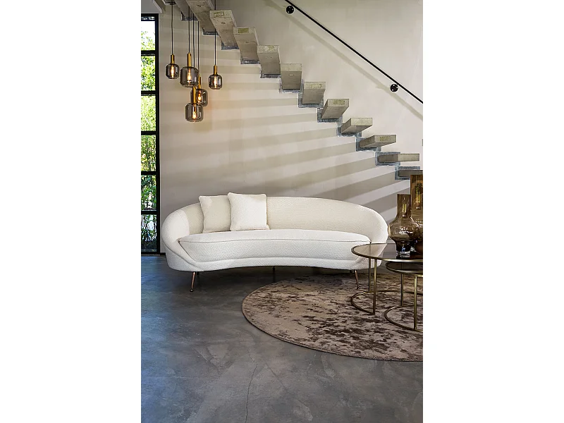 Table basse DUARTE - Ø75x44cm - Doré - Lot de 2