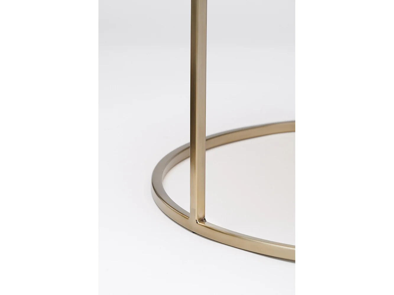 Table basse DUARTE - Ø75x44cm - Doré - Lot de 2