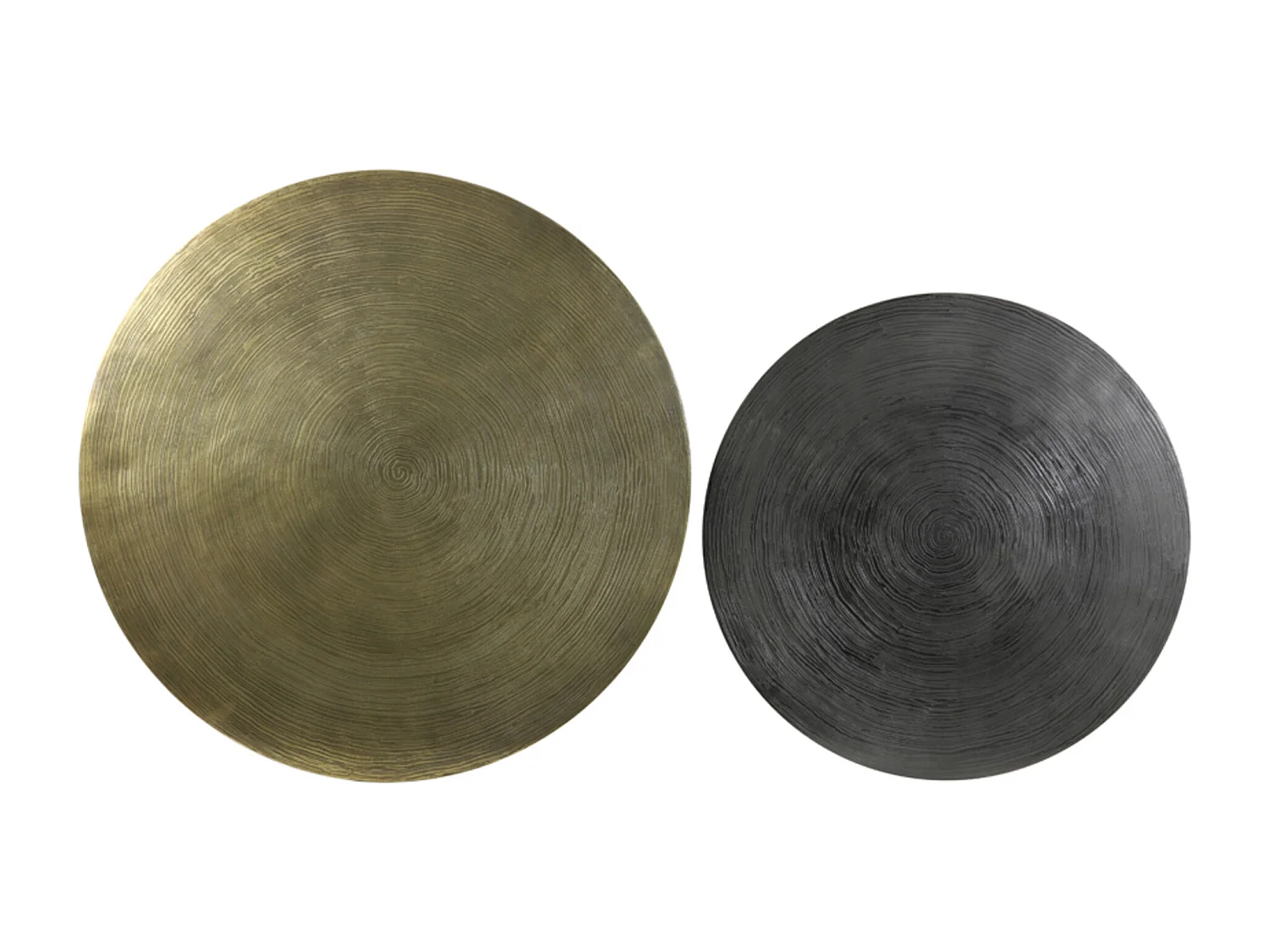 Table basse PRIMO - Ø76x41cm - Bronze - Lot de 2