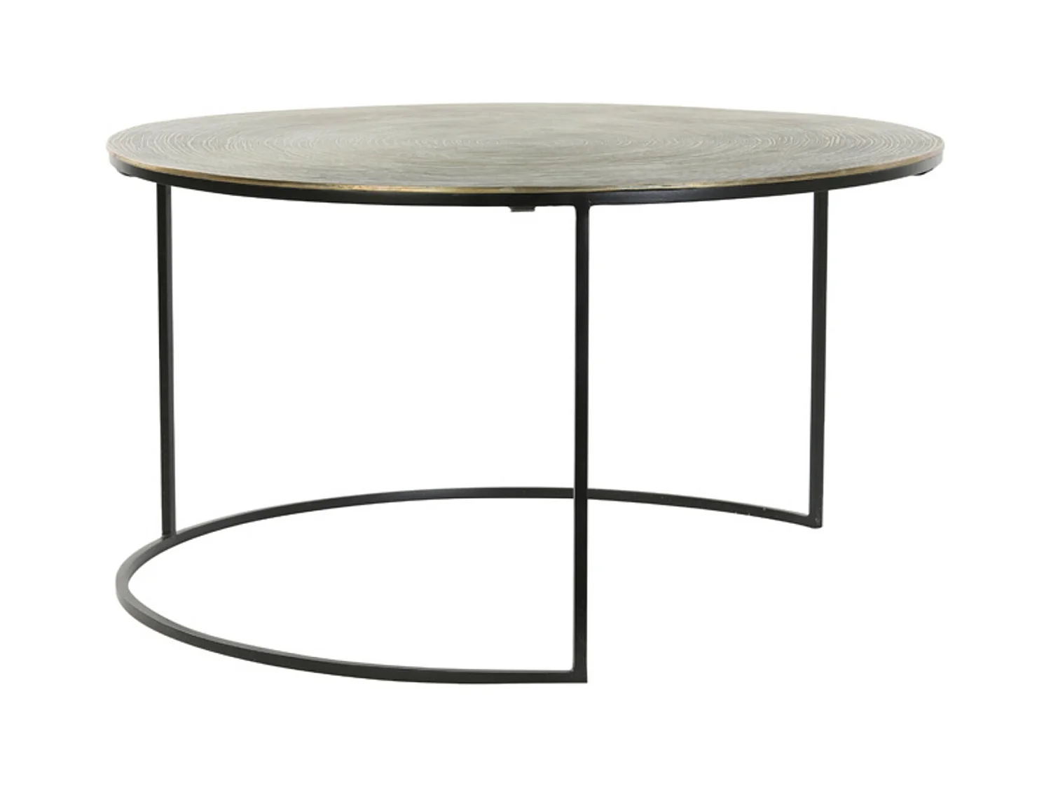 Table basse PRIMO - Ø76x41cm - Bronze - Lot de 2