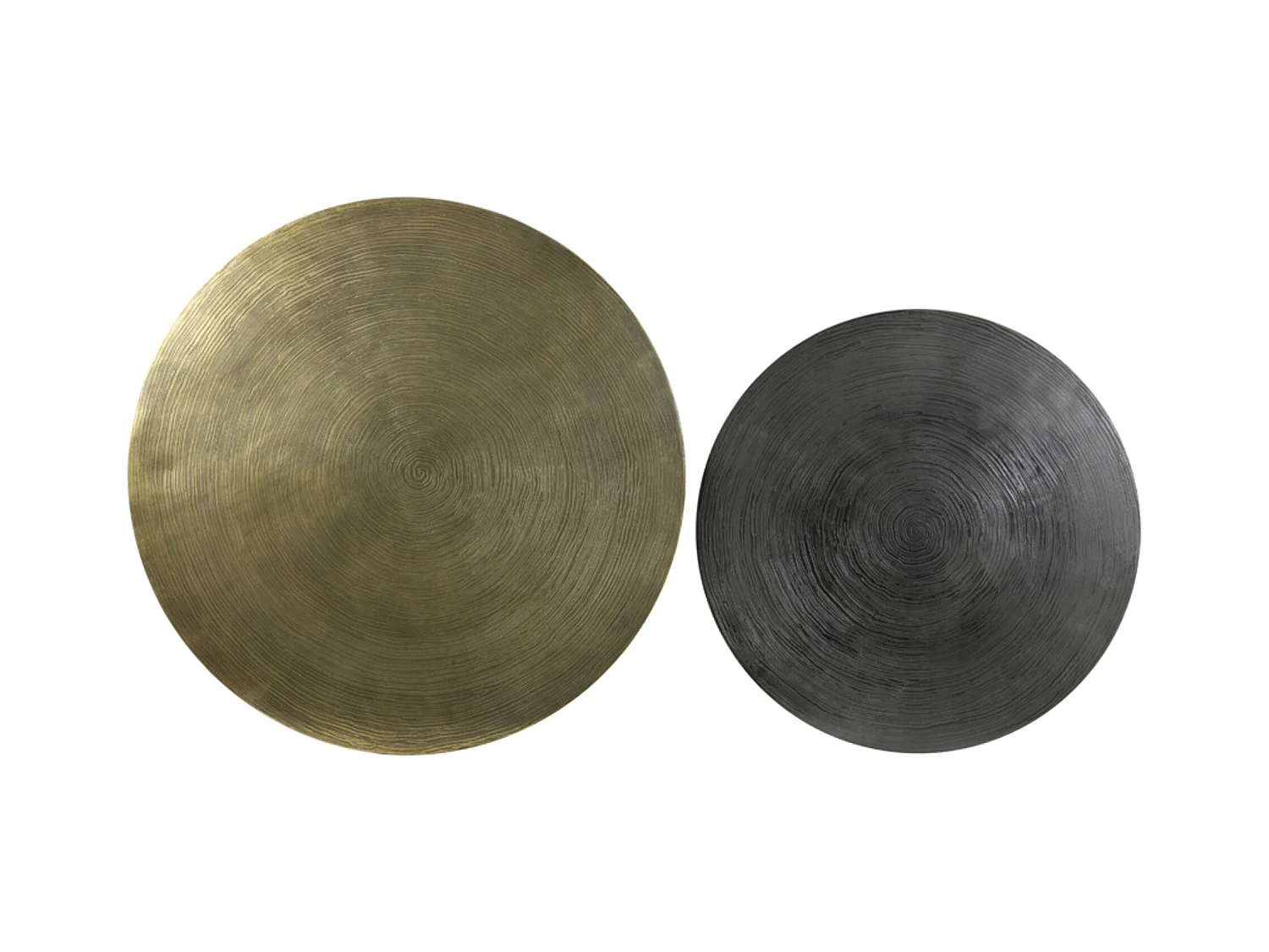 Table basse PRIMO - Ø76x41cm - Bronze - Lot de 2