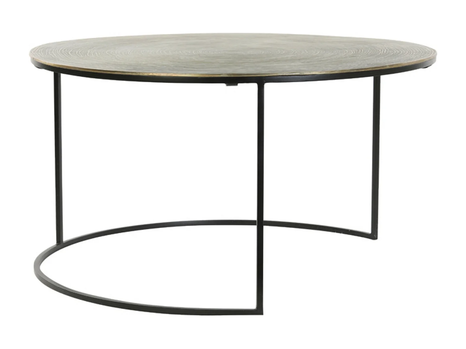 Table basse PRIMO - Ø76x41cm - Bronze - Lot de 2