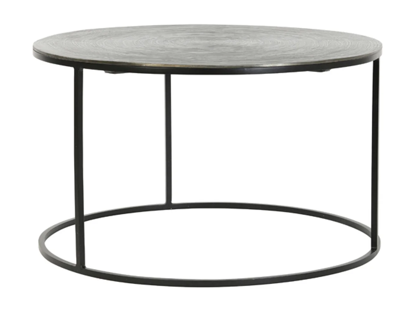 Table basse PRIMO - Ø76x41cm - Bronze - Lot de 2