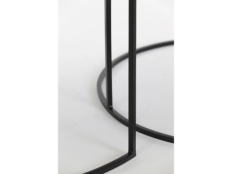 Table basse PRIMO - Ø76x41cm - Bronze - Lot de 2