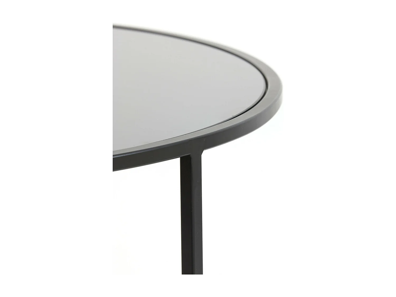 Table basse DUARTE - Ø75x44cm - Noir - Lot de 2