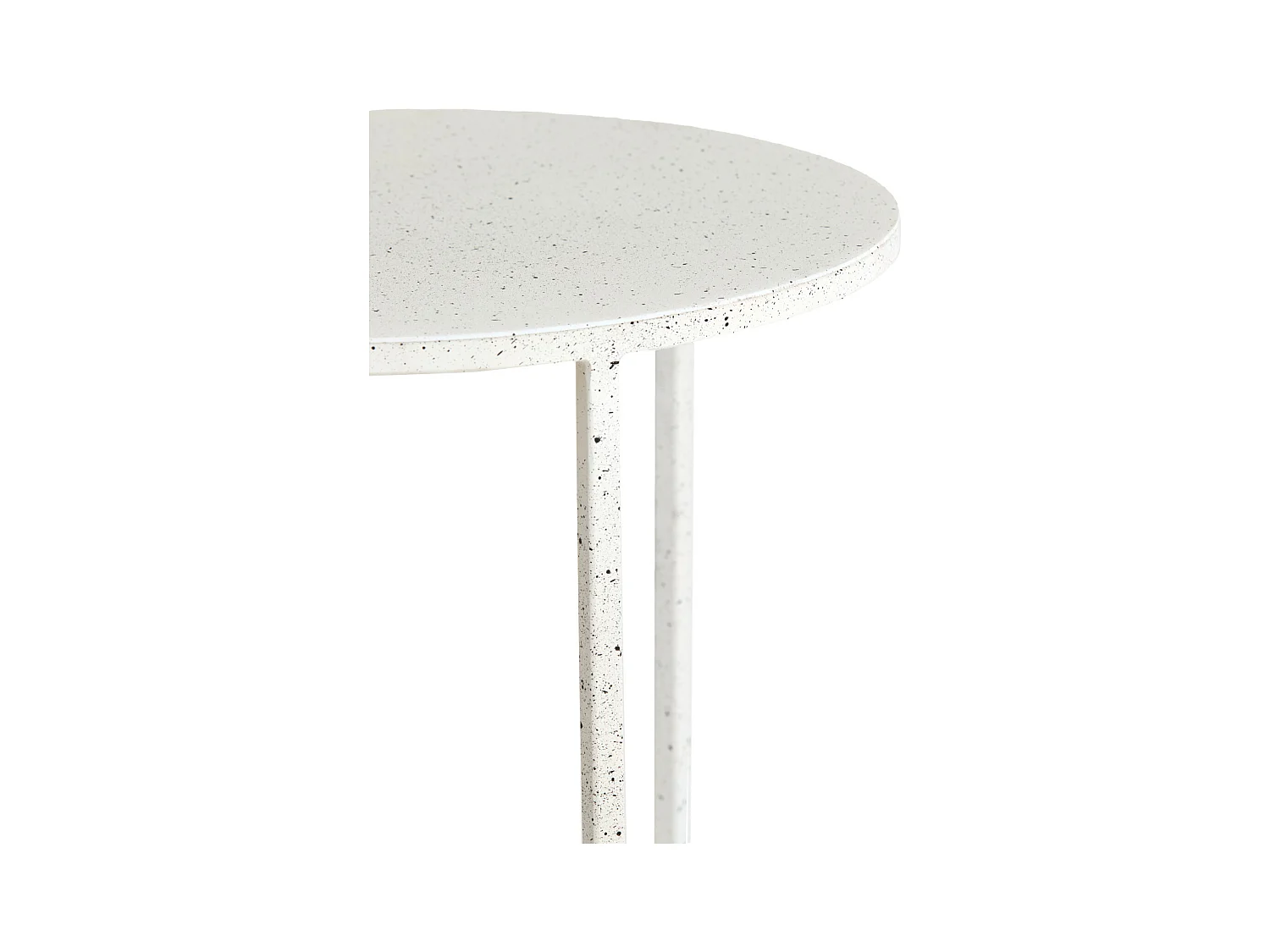 Table d'appoint SADAR - Ø52x46cm - Blanc - Lot de 2
