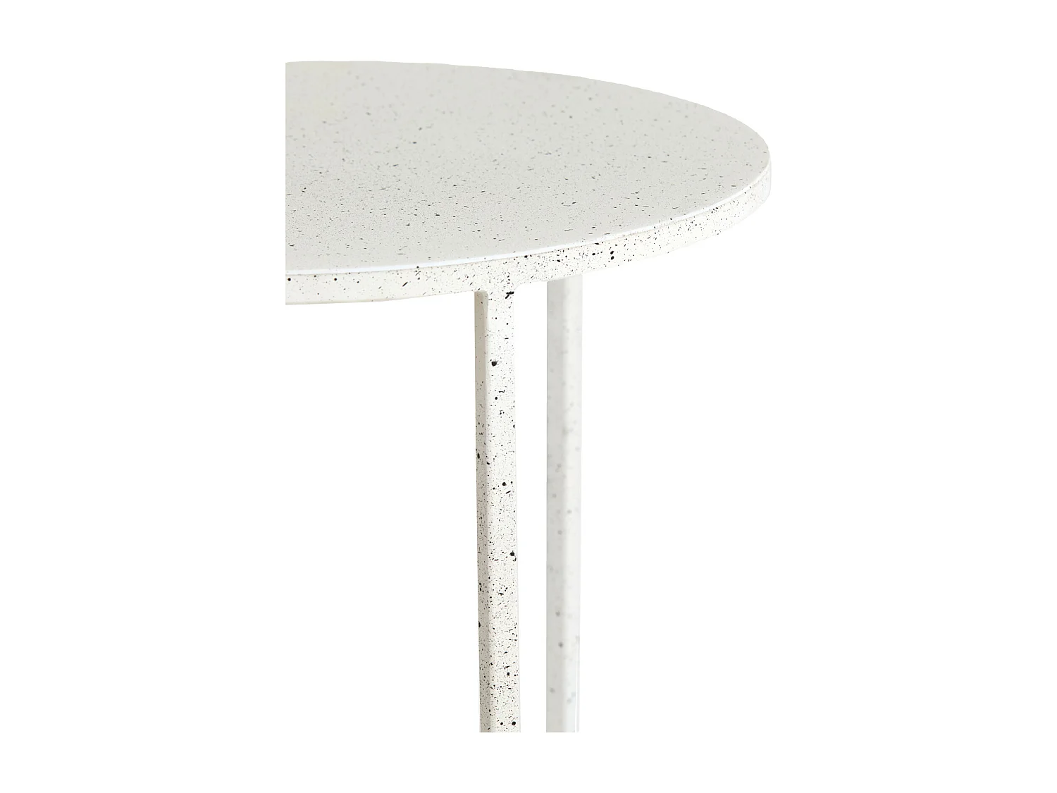 Table d'appoint SADAR - Ø52x46cm - Blanc - Lot de 2