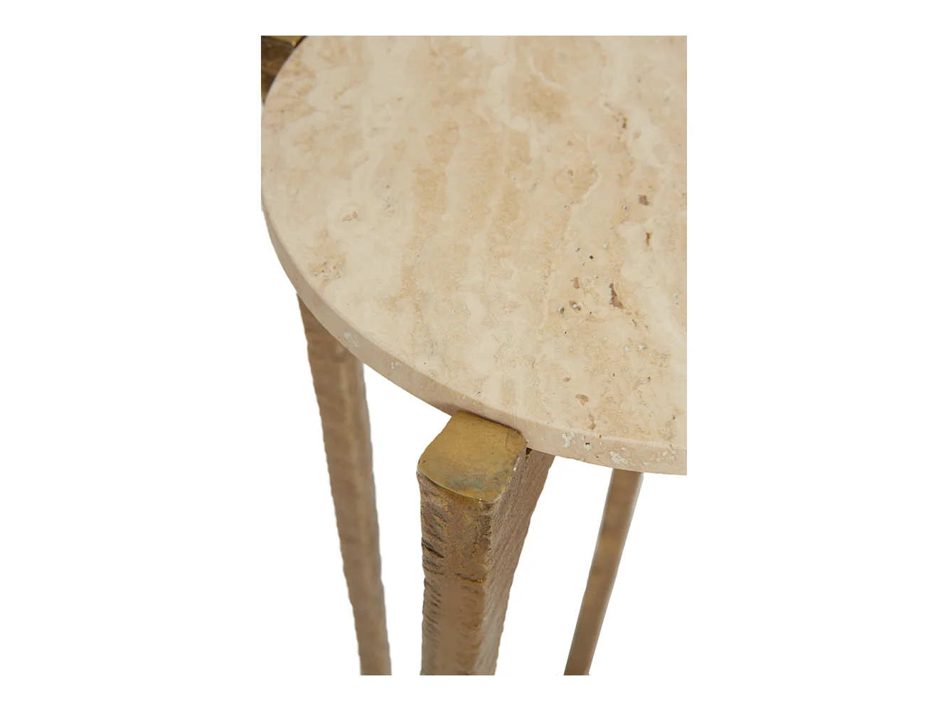 Table basse KANAE - Ø76x44cm - Marron - Lot de 2