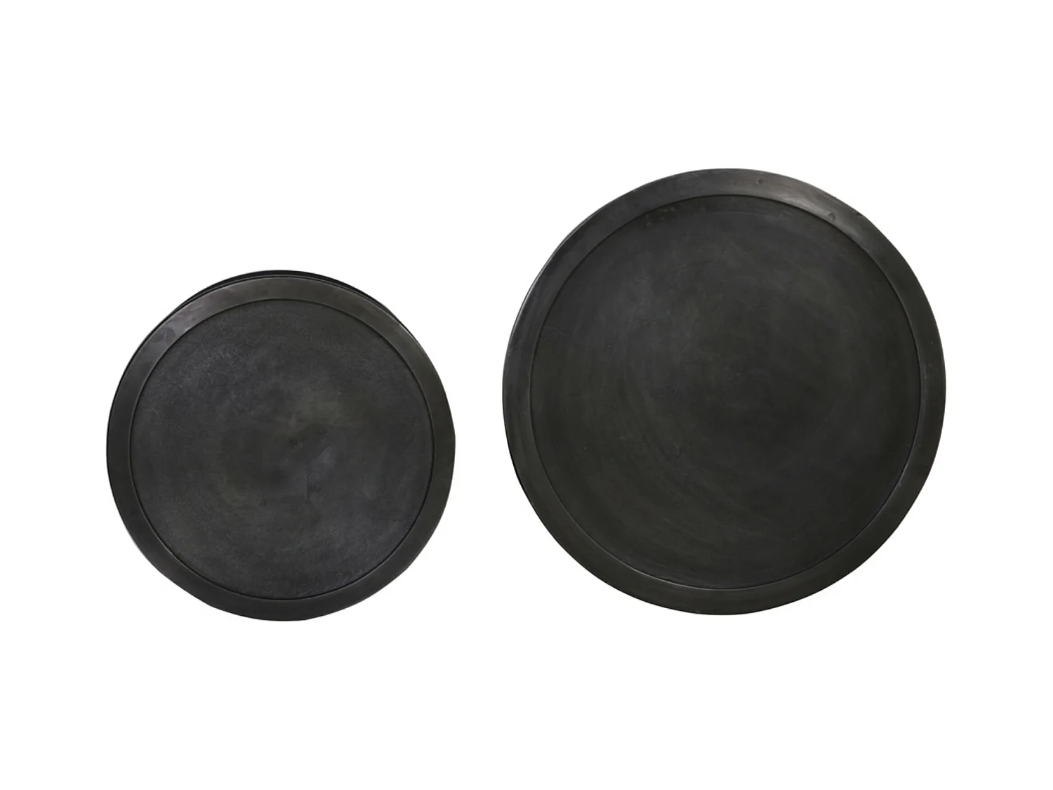 Table d'appoint TALCA - Ø40x60cm - Noir - Lot de 2