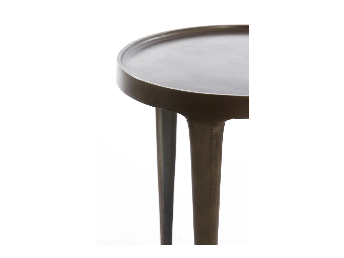 Table d'appoint TOBIAS - Ø43x45,5cm - Marron - Lot de 2