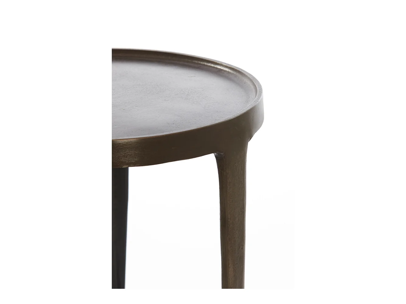 Table d'appoint TOBIAS - Ø43x45,5cm - Marron - Lot de 2