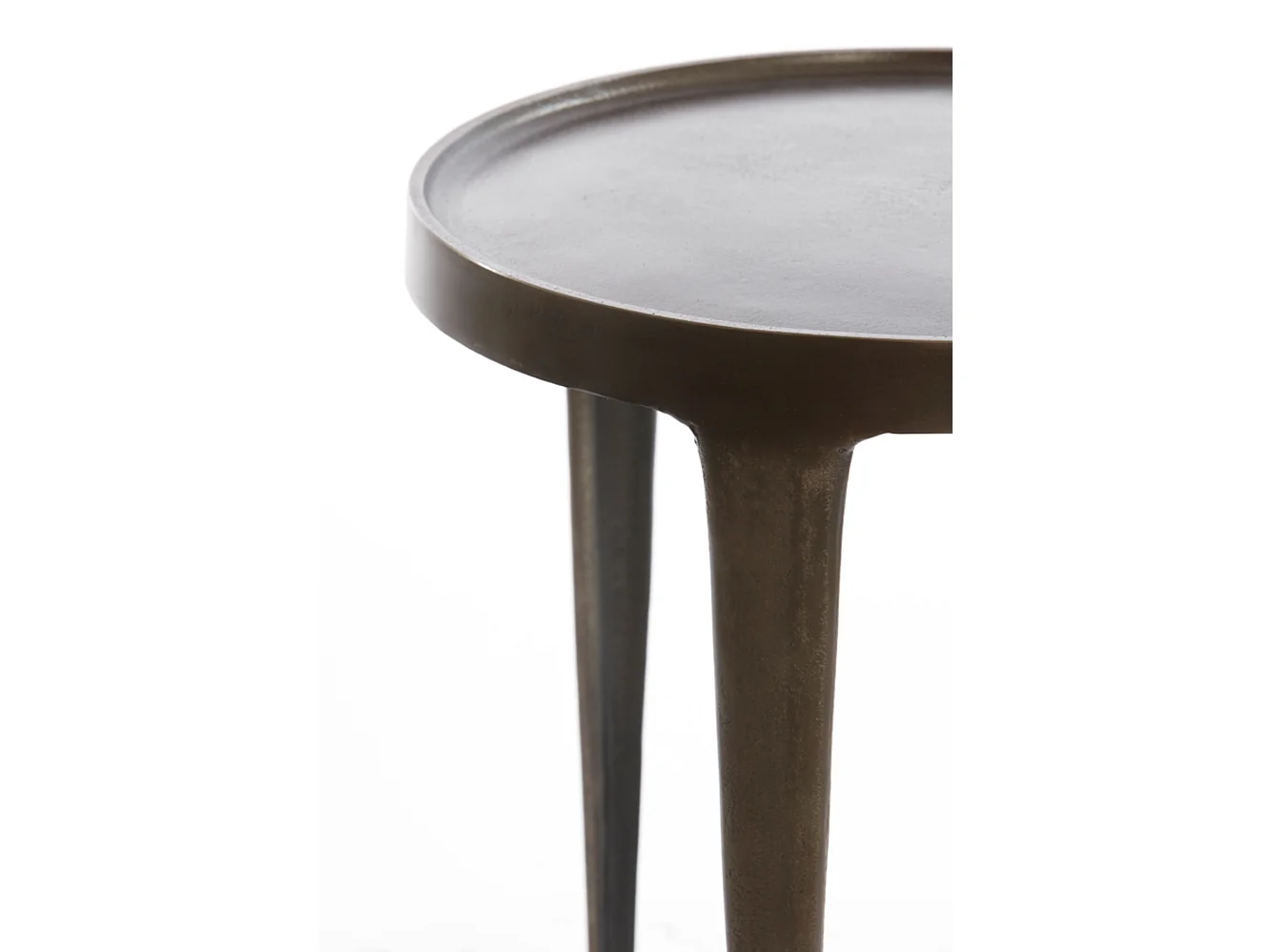 Table d'appoint TOBIAS - Ø43x45,5cm - Marron - Lot de 2