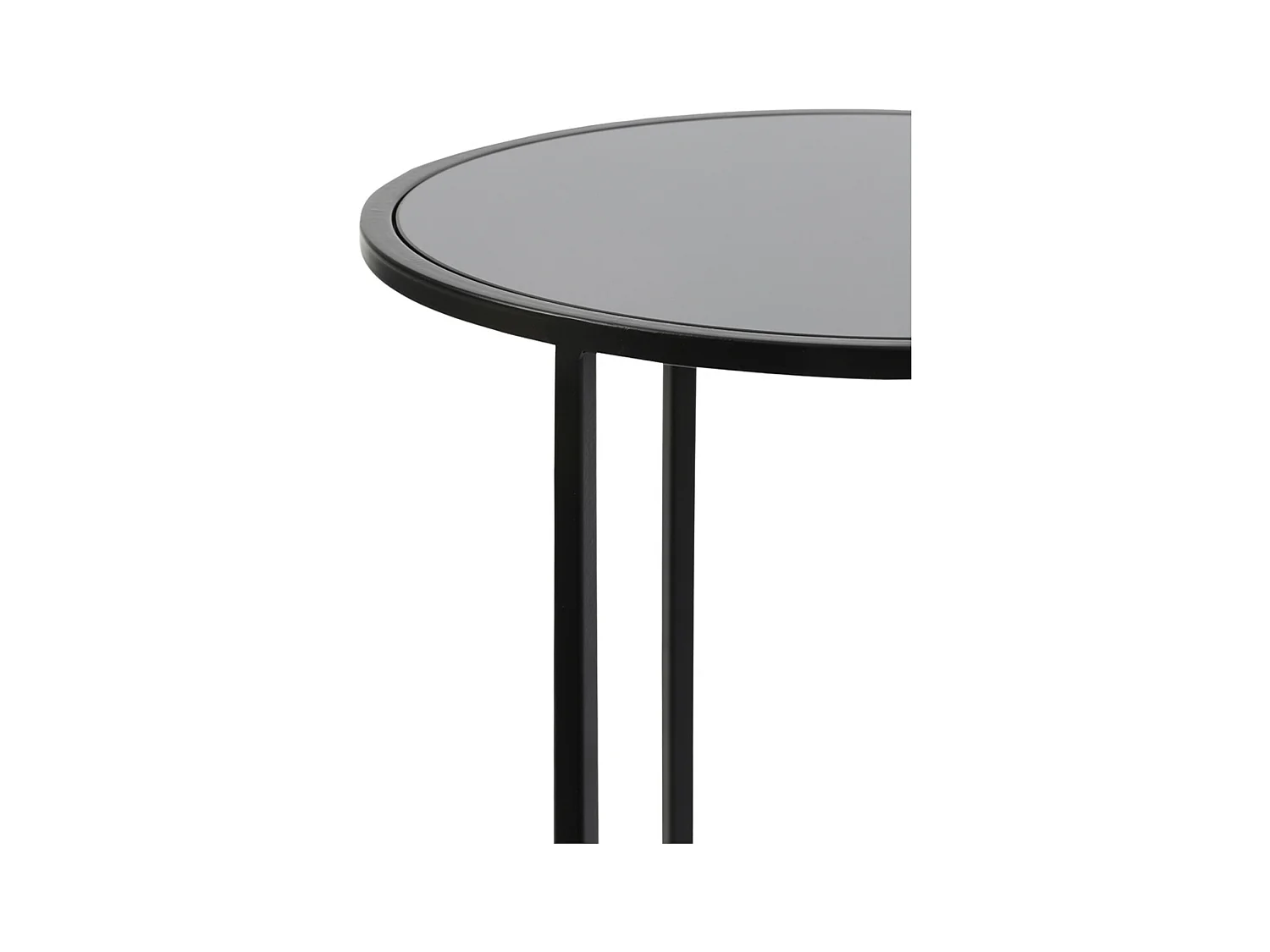 Table d'appoint DUARTE - Ø50x52cm - Noir - Lot de 2