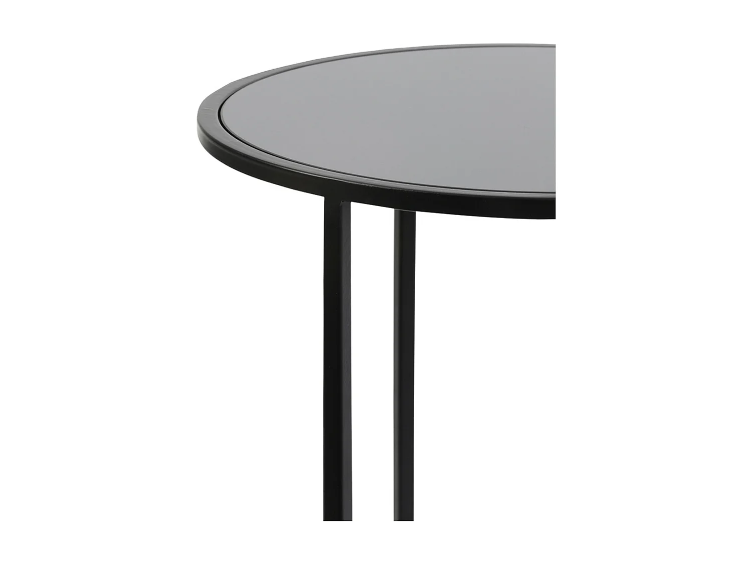 Table d'appoint DUARTE - Ø50x52cm - Noir - Lot de 2