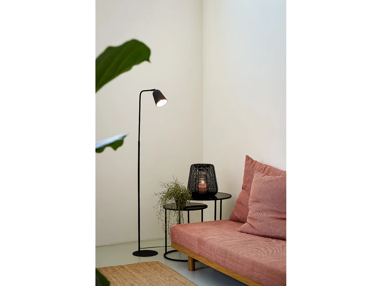 Table d'appoint DUARTE - Ø50x52cm - Noir - Lot de 2