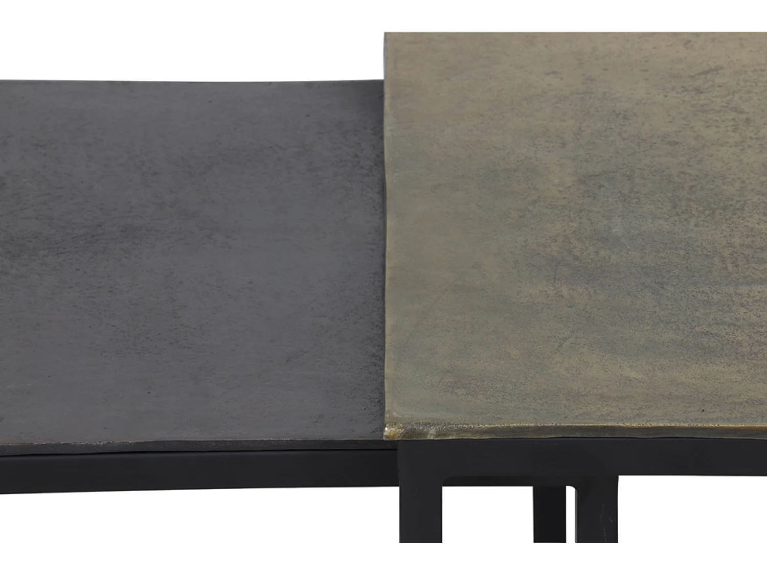 Table basse KUMALU - 120x60x45cm - Bronze - Lot de 3