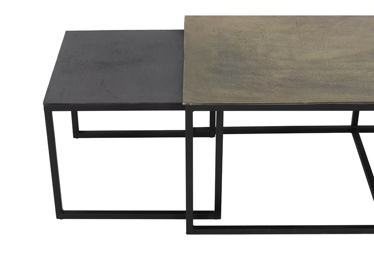 Table basse KUMALU - 120x60x45cm - Bronze - Lot de 3