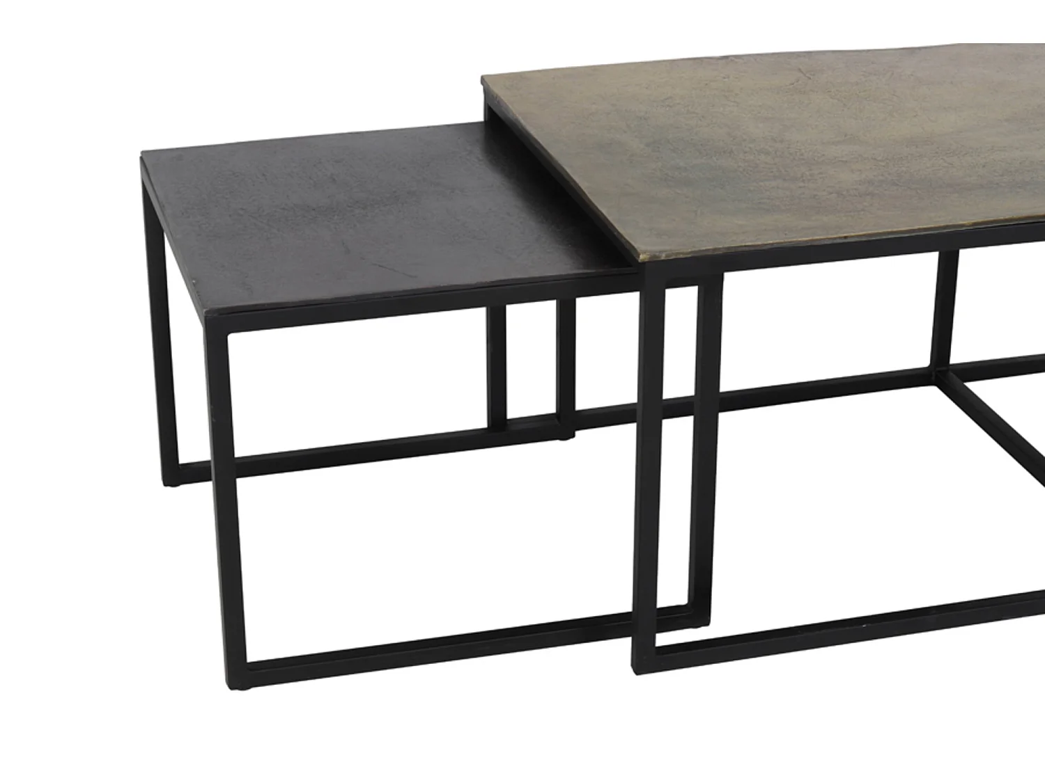 Table basse KUMALU - 120x60x45cm - Bronze - Lot de 3