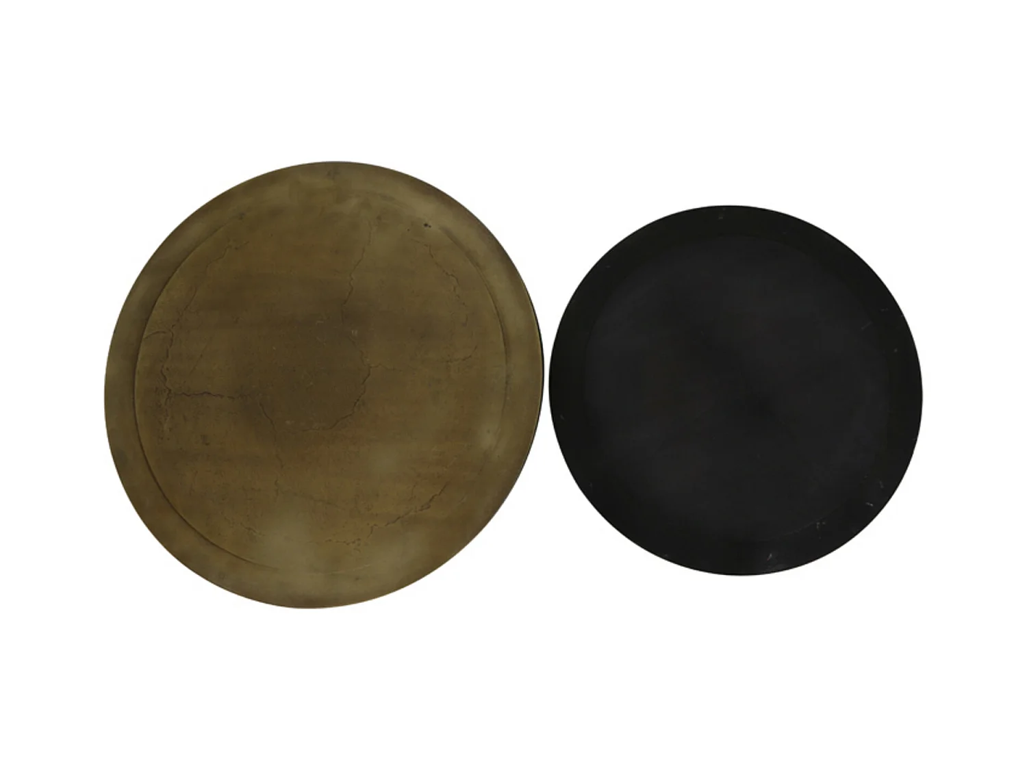 Table d'appoint TALCA - Ø49x52cm - Bronze - Lot de 2