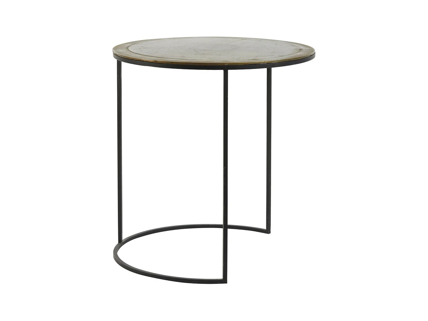 Table d'appoint TALCA - Ø49x52cm - Bronze - Lot de 2