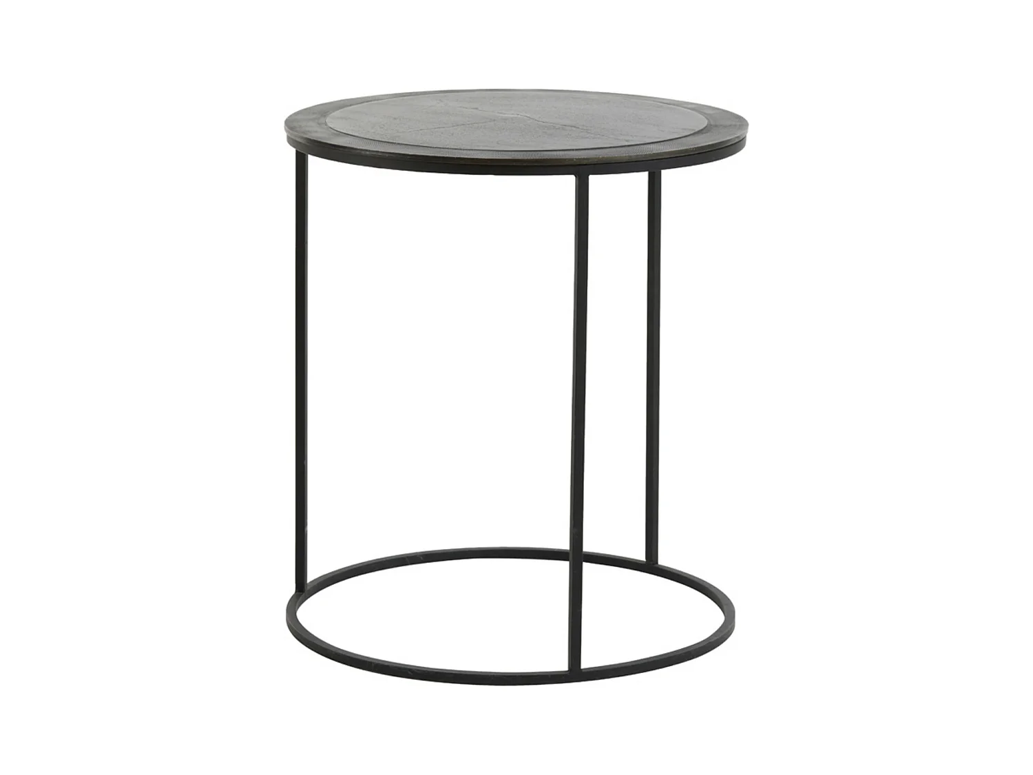 Table d'appoint TALCA - Ø49x52cm - Bronze - Lot de 2