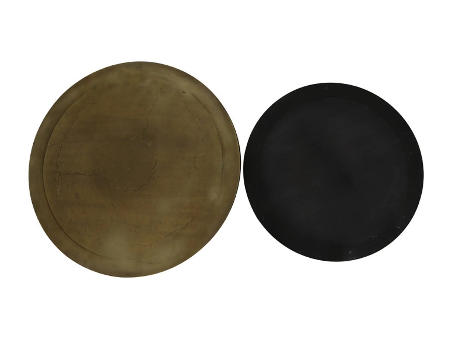 Bijzettafel TALCA - Ø49x52cm - Brons - Set van 2