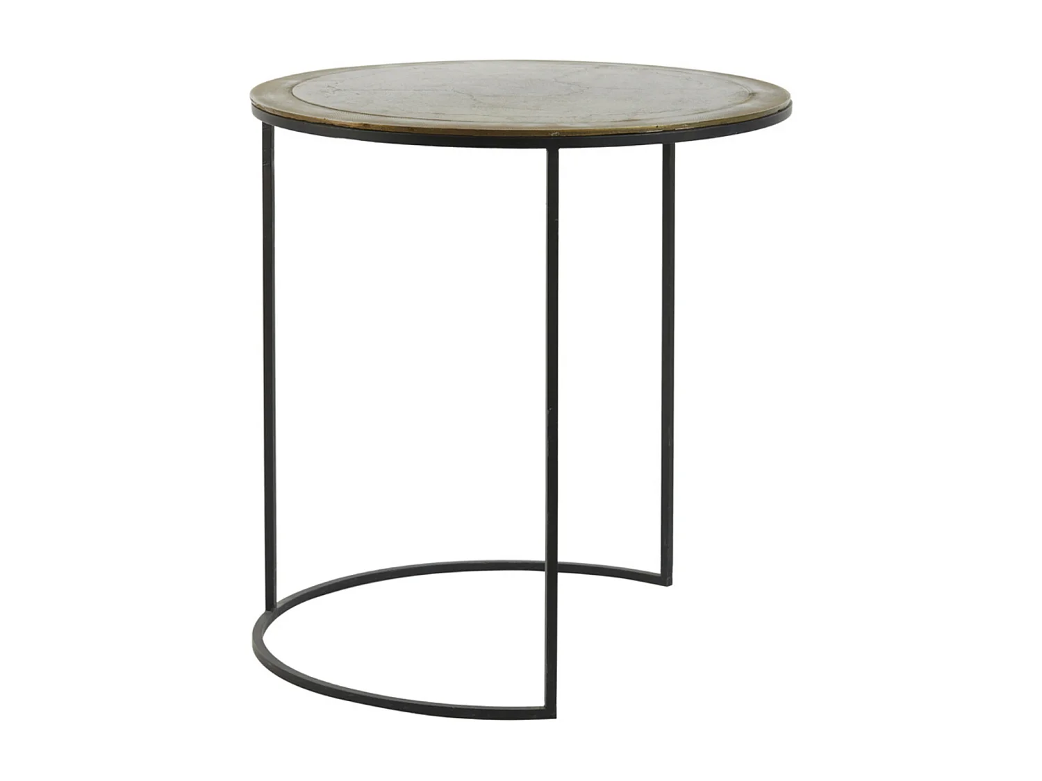 Bijzettafel TALCA - Ø49x52cm - Brons - Set van 2