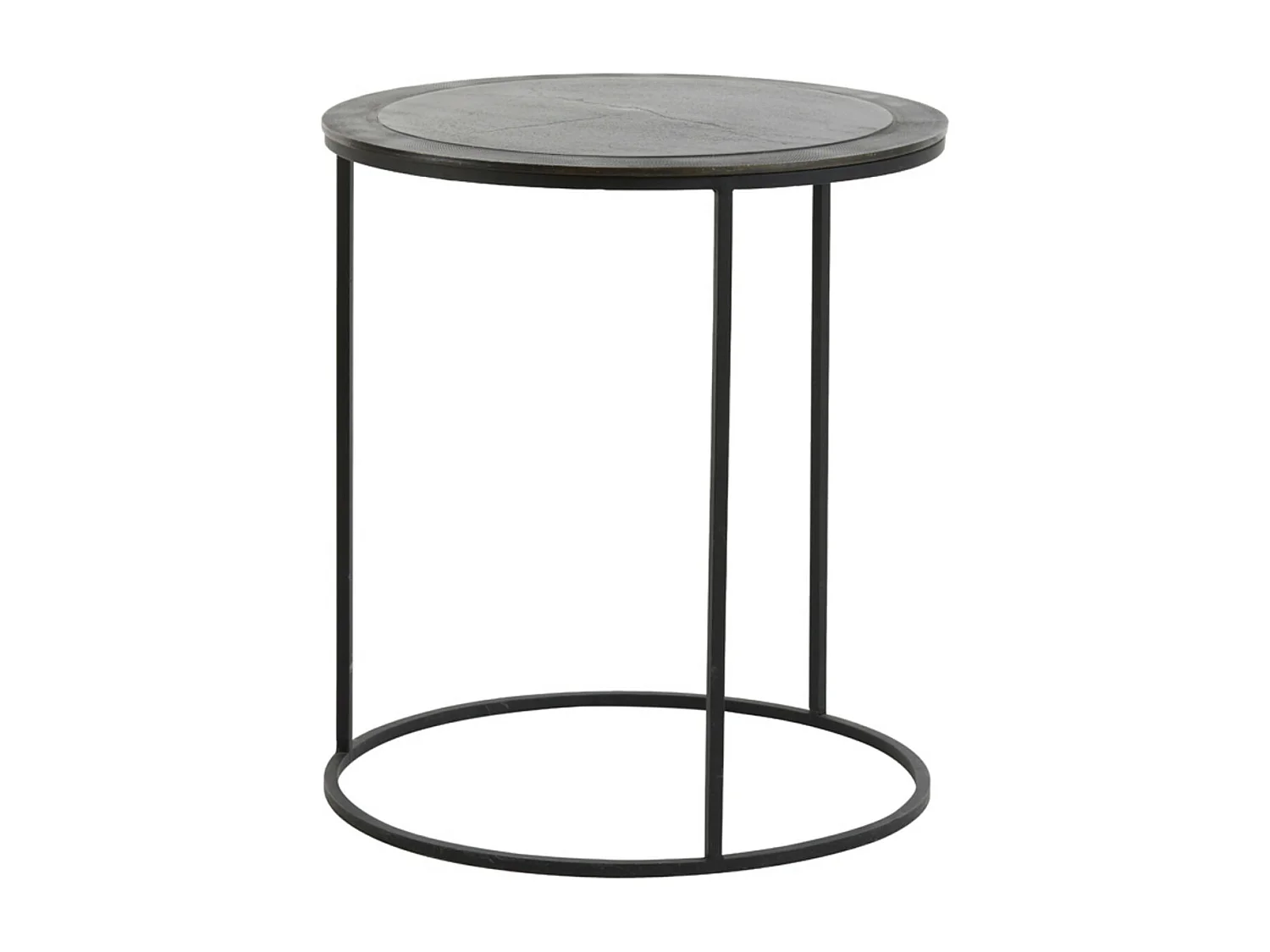 Bijzettafel TALCA - Ø49x52cm - Brons - Set van 2