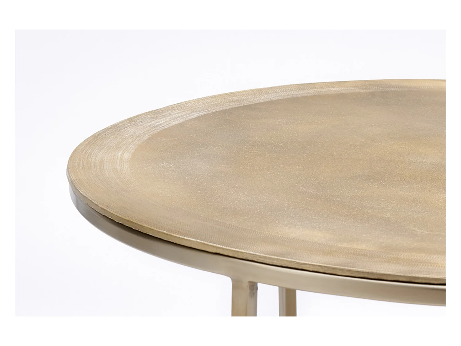 Table basse TALCA - Ø75x45cm - Doré - Lot de 2
